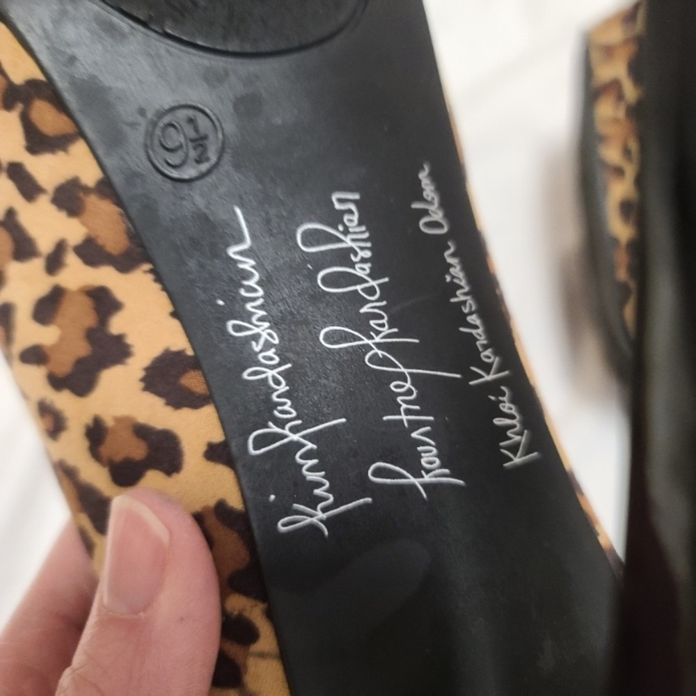 Leopard Print Platform Heels Size 9.5 - image 2